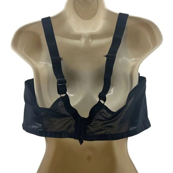 Elomi Energise Black Sports Bra Solid Black Womens Size 42DDD - Picture 6 of 6